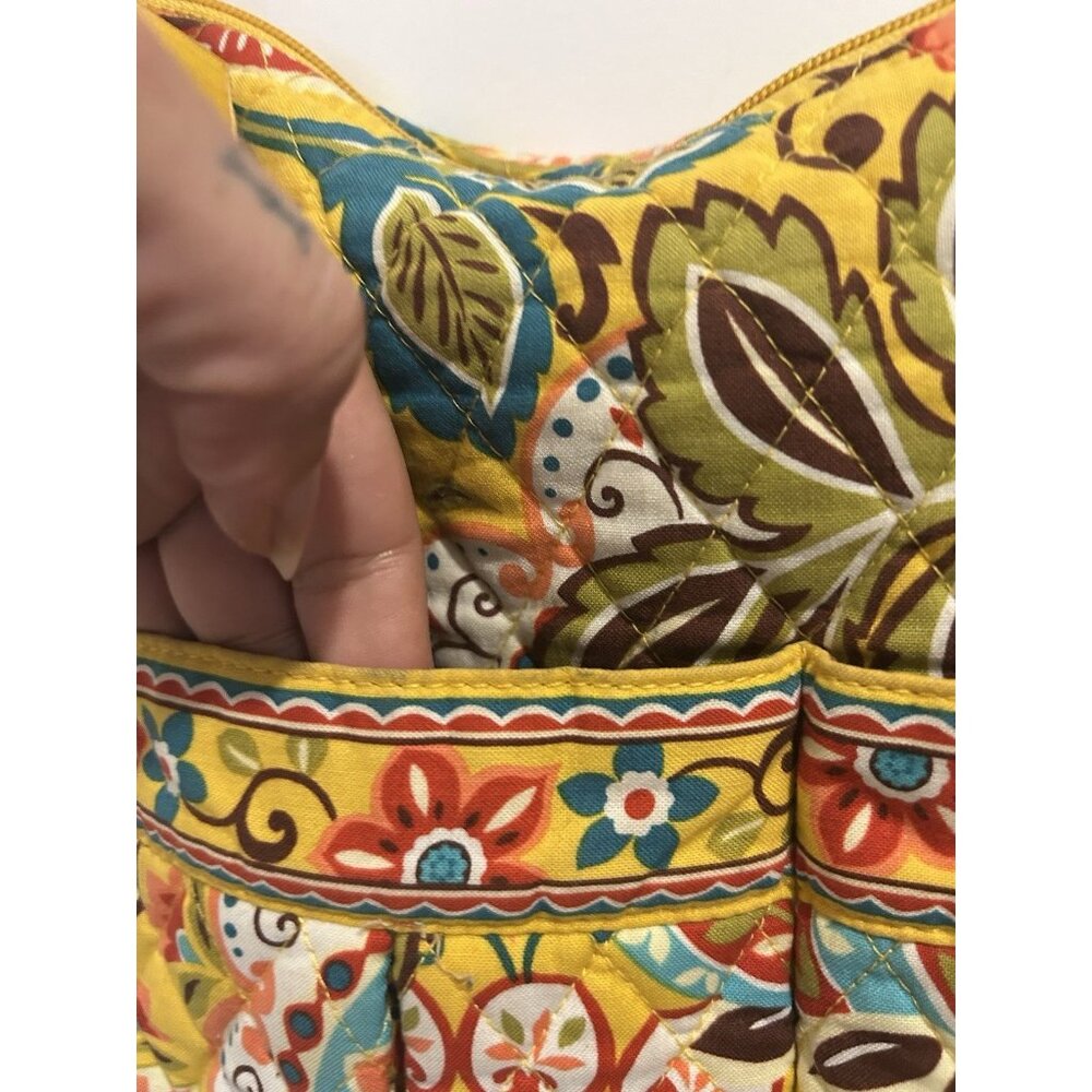 Vera Bradley Provencal Hipster Yellow Quilted Crossbody Purse Shoulder Bag - Picture 8 of 14